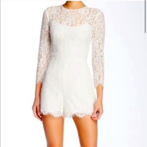 Cynthia Rowley White Lace Romper